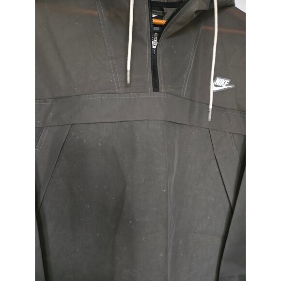 Nike Women's Translucent Hooded Speckled Gray Oversized Pullover Rain Coat SizeL - Picture 2 of 12